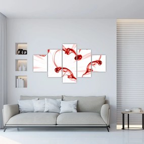 Obraz serce z dymu (125x70 cm)