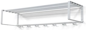 Biały metalowy wieszak ścienny z półką Rex – Spinder Design