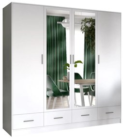 Szafa z lustrem SANNA 200x215 cm biała
