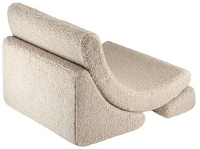 Jasnobrązowy fotel dziecięcy z materiału bouclé Moon – Wigiwama