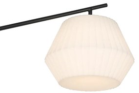 Zewnetrzna Designerska lampa podłogowa zewnętrzna czarna IP44 z białym kloszem - RobbertDesignerski Oswietlenie zewnetrzne