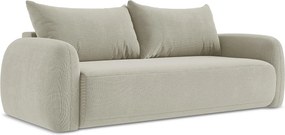 Kanapa 3-osobowa z funkcją spania - z tkaniny strukturalnej - jasny beż - HALE