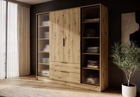 Szafa Tetrix 4D 206cm LED garderoba szkło szuflady
