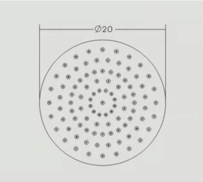 Ekstrapłaska deszczownica DPG2025Super płaska - okrągła 20 cm