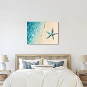 Obraz na szkle - Rozgwiazda na plaży (70x50 cm)