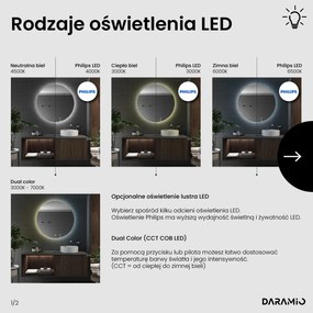 Okrągłe lustro łazienkowe z oświetleniem LED E4