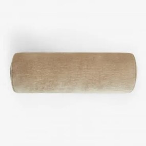 Wałek Poduszka 20x60 Cm Z Aksamitu Lesoto Brązowy Aksamit Latte - Sklum