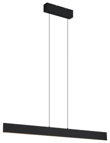 Nowoczesna lampa wisząca czarna z wbudowaną diodą LED z 3-stopniową regulacją ściemniania - Straight Nowoczesny Oswietlenie wewnetrzne