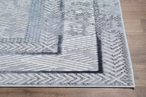 Dywan vintage Beyond Ramki szary 80 cm x 150 cm