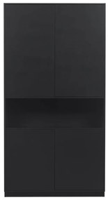 Czarna szafka modułowa z litego drewna sosnowego 110x210 cm Finca – WOOOD
