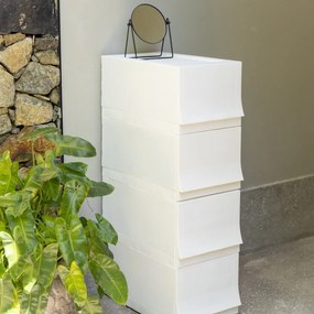 Modułowy pojemnik Wave Snow bez kółek 54,6 x 43,4 x 22 cm, szeroki - 1 szuflada