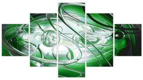 Zielony abstrakcyjny obraz (125x70 cm)