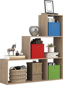 Wood Shelf Room Divider Książki Dubila M