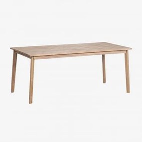 Prostokątny Stół Jadalniany Z Drewna Akacjowego Kaela Jasny Akacjowy Brąz & 220 X 100 Cm - Sklum