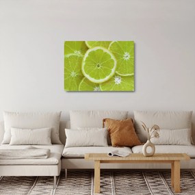 Obraz na szkle - pokrojone cytryny (70x50 cm)