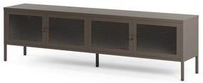 Szara metalowa szafka pod TV 160x50x35 cm Layna – Marckeric