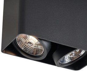 Designerski reflektor natynkowy czarny GU10 70 mm 2-punktowy obrotowy i uchylny - VoxDesignerski Oswietlenie wewnetrzne