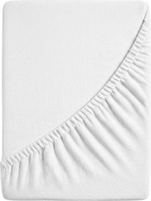 PrzytulneMieszkanie.pl Prześcieradło frotte BASIC białe 90 x 200 cm