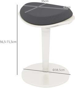 Vinsetto Fotel biurowy z masażem szary obrotowy ergonomiczny fotel gamingowy wygodne krzesło | Aosom PL