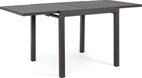 Antracytowy aluminiowy stół rozkładany 83x80 cm - 166x80 cm - PELAGIUS