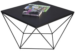 Czarny stolik kawowy w stylu loft - Mokita 3X