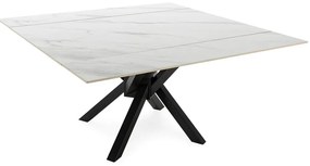 Rozkładany stół z dodatkowym blatem z kamiennym blatem 90x150 cm Arlene – Marckeric