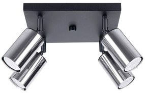 Plafon WINX 4 czarny/chrom SOLLUX  LIGHTING