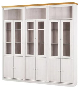 Biała witryna z litego drewna sosnowego 518x223 cm Anita – Støraa