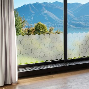 Zestaw 50 matowych naklejek na szkło Ambiance Hexagon
