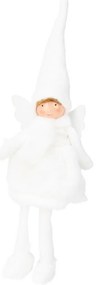 Ozdoba świąteczna Aniołek siedzący, 40 cm, biały