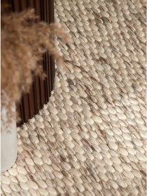 Beżowo-naturalny wełniany okrągły dywan tkany ręcznie ø 160 cm Lyon Beans – Elle Decoration