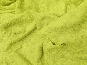 PrzytulneMieszkanie.pl Prześcieradło frotte PREMIUM limonkowe 140x200 cm