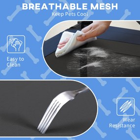 PawHut Legowisko dla psa z daszkiem, Niebieskie, Oddychające, Wodoodporne, do 20 kg, 76 x 61 x 69,5 cm