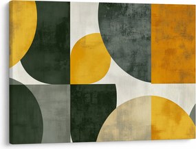 Obraz - Abstrakcja w oliwkowym kolorze (70x50 cm)