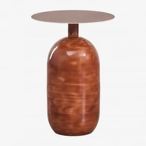 Okrągły Stolik Pomocniczy Z Żelaza Truax Ø40 Cm - Sklum