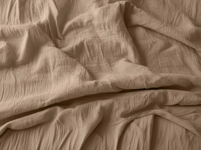 PrzytulneMieszkanie.pl PrzytulneMieszkanie.pl Pościel muślinowa PURELY jasnobrązowa Rozmiar pościeli: 80 x 80 cm | 135 x 200 cm