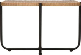 Czarno-naturalny rattanowy stolik 55x75 cm Cebu – Mauro Ferretti