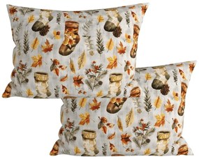 Zestaw 2 szt. dekoracyjnych poszewek na poduszkę AUTUMN SOCKS 50x70 cm, kolorowa