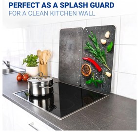 Szklane płyty ochronne na kuchenkę zestaw 2 szt. 52x30 cm Rosemary – Maximex
