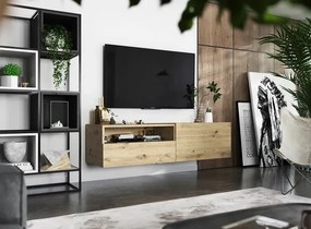 Ścienna szafka rtv z szufladą dąb artisan - Merol 8X