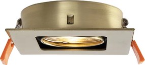 Inteligentny reflektor wpuszczany mosiężny kwadratowy z WiFi GU10 - Artemis