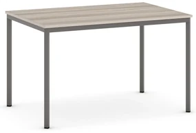 Stół do jadalni i stołówki, 1200 x 800 mm, ciemnoszara konstrukcja, dąb naturalny