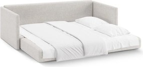 Beżowa rozkładana sofa z tkaniny szenilowej 209 cm Shannon – Cosmopolitan Design