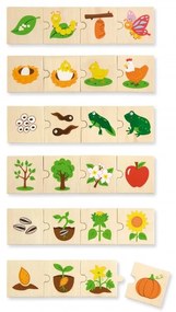 Drewniane puzzle rosnące zwierzątka i rośliny viga toys