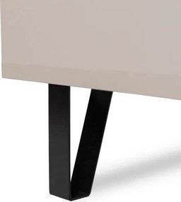 Komoda Dwudrzwiowa z Szufladami BACARDI 183 cm Kaszmir/Dąb Castello Japandi