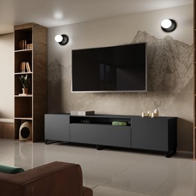 Szafka RTV MIVO - Grafit / Stojąca / Front Grafit / 200 cm
