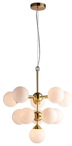 Endon 76500 - Żyrandol na lince OSCAR 11xG9/18W/230V mosiądz