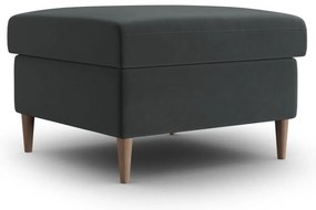Ciemnoszary aksamitny podnóżek Kyoto – Cosmopolitan Design
