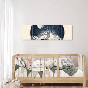Obraz – Magiczne drzewo z jeleniem I. (170x50 cm)