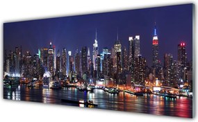 Panel Szklany do Kuchni Architektura Nowoczesnego Miasta